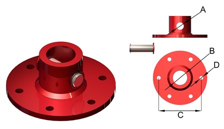 ADAPTERPLATTA 59m/m